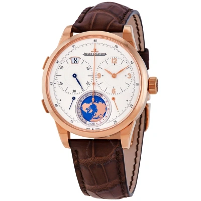 Jaeger-lecoultre Jaeger Lecoultre Duometre Travel Time Hand Wind White Dial Men's Watch Q6062420 In Brown