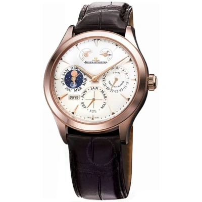 Jaeger-lecoultre Jaeger Lecoultre Master Eight Days Beige Dial Perpetual Calendar 18kt Rose Gold Men's Watch Q1612420 In Beige / Brown / Gold / Rose