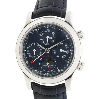 Jaeger-lecoultre Jaeger Lecoultre Master Memovox Ultra Thin Perpetual Automatic Blue Dial Men's Watch Q146648a In Blue / Platinum / Skeleton / White