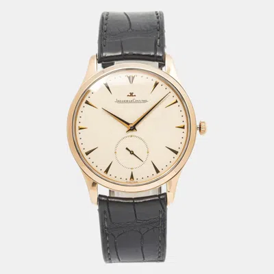 Pre-owned Jaeger-lecoultre Master Ultra Thin 174.2.90.s Cream Dial Rose Gold Men's Wristwatch 40 Mm