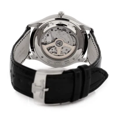 Jaeger-lecoultre Master Ultra Thin Date Automatic Watch White Gold And Alligator With Diamond Bezel 40 In Silver