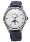 Jaeger-lecoultre Jaeger Lecoultre Master Ultra Thin Moon Silver Dial Leather Strap Men's Watch Q1248420 In Silver