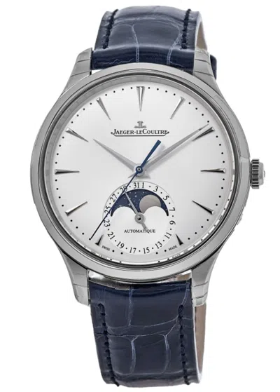 Jaeger-lecoultre Jaeger Lecoultre Master Ultra Thin Moon Silver Dial Leather Strap Men's Watch Q1248420