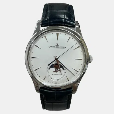 Pre-owned Jaeger-lecoultre Master Ultra Thin Moonphase Q1368430 Automatic Silver Stainless Steel Men's Wristwa