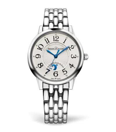 Jaeger-lecoultre Medium Stainless Steel And Diamond Rendez-vous Night & Day Watch In Metallic