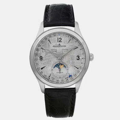 Pre-owned Jaeger-lecoultre Meteorite Stainless Steel Master Calender Q1558421 Automatic Men's Wristwatch 39 Mm