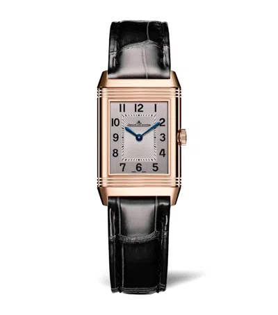 Jaeger-lecoultre Pink Gold And Diamond Reverso Classic Duetto Watch In Gray
