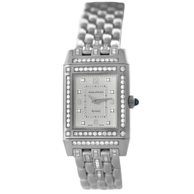 Jaeger-lecoultre Reverso Quartz Diamond Silver Dial Ladies Watch 267.3.08 In Gold / Gold Tone / Silver / White