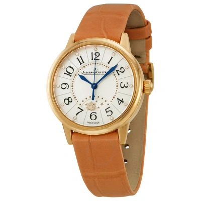 Jaeger-lecoultre Jaeger Lecoultre Rendez-vous Night & Day Mother Of Pearl Dial Gold Leather Ladies Watch Q3462590 In Brown