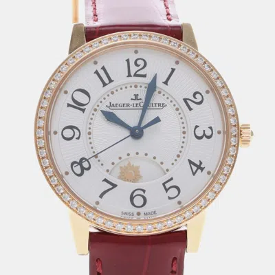 Pre-owned Jaeger-lecoultre Rendez-vous Q3442520 Automatic Rose Gold Women's Wristwatch 34 Mm In White