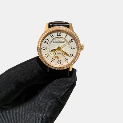 Pre-owned Jaeger-lecoultre Rendez-vous Q3462430 Rose Gold Diamond Automatic Watch 29 Mm In White