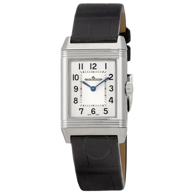 Jaeger-lecoultre Jaeger Lecoultre Reverso Classic Silver Dial Ladies Leather Watch Q2608530 In Black