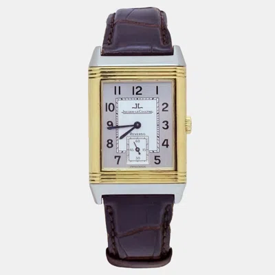 Pre-owned Jaeger-lecoultre Reverso Q2705420 Manual Silver 18k Gold Stainless Steel Unisex Wristwatch 26 Mm