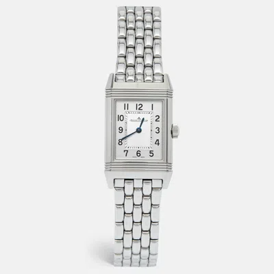 Pre-owned Jaeger-lecoultre Silver Stainless Steel Reverso Q2618140 Women's Wristwatch 21 Mm