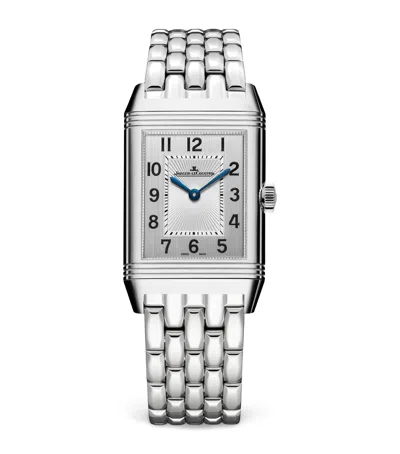 Jaeger-lecoultre Stainless Steel And Diamond Reverso Classic Duetto Watch In Metallic