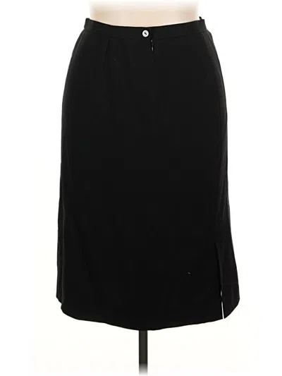 Pre-owned Jaeger Wool Skirt In Black