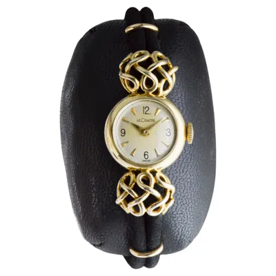 Pre-owned Jaeger-lecoultre 14kt Solid Gold Ladies Watch Mid Century Design Circa 1950's In Multi