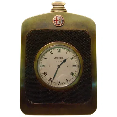 Pre-owned Jaeger-lecoultre Alfa Romeo Classic Car Radiator Desk Clock, Jaeger, 1920´s. Automobilia In Black