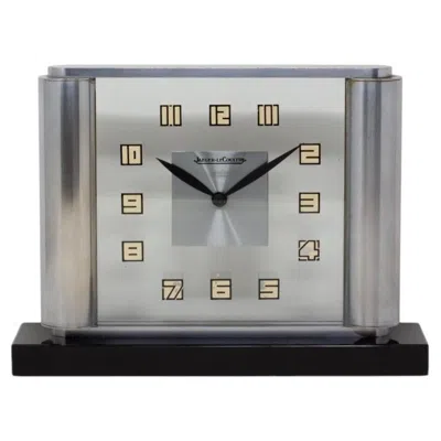 Pre-owned Jaeger-lecoultre Art Deco Desk Or Mantle Clock On A Black Marble Base Circa 1930