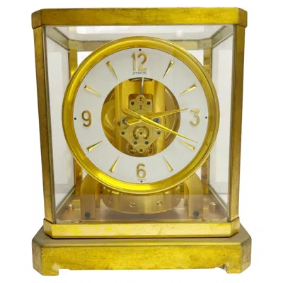 Pre-owned Jaeger-lecoultre Atmos Jaeger Lecoultre Clock 35069 Circa 1950s In Brown