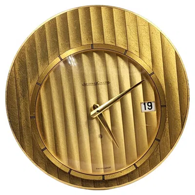 Pre-owned Jaeger-lecoultre Jaeger Lecoultre 8-day Desk Clock With Date In Brown