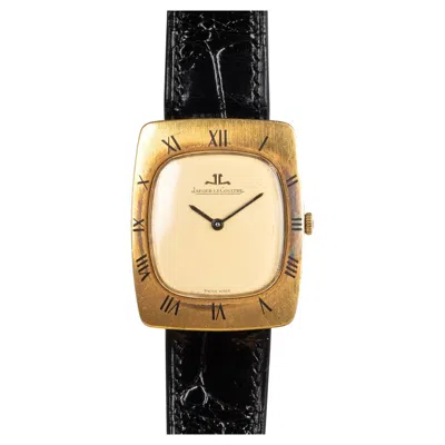 Pre-owned Jaeger-lecoultre Jaeger Lecoultre 9106 21 Tortue Enamel Numerals Champagne Dial 18k Yg Manual Win In Multi