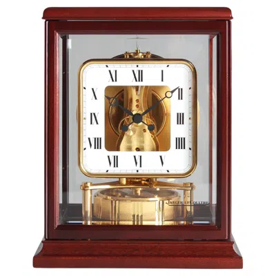 Pre-owned Jaeger-lecoultre Jaeger Lecoultre, Atmos Fontainebleu, Swiss Made In 1986 In Brown