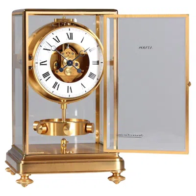 Pre-owned Jaeger-lecoultre Jaeger Lecoultre, Desk Clock, Atmos Prestige, Limited Edition, 1980s In Brown