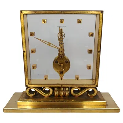 Pre-owned Jaeger-lecoultre Jaeger Lecoultre Desk Clock In Brown