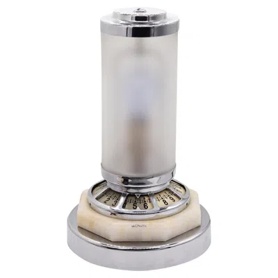Pre-owned Jaeger-lecoultre Jaeger Lecoultre France 1928 Art Deco Luxhora Cylindrical Desk Clock And Lamp In Transparent