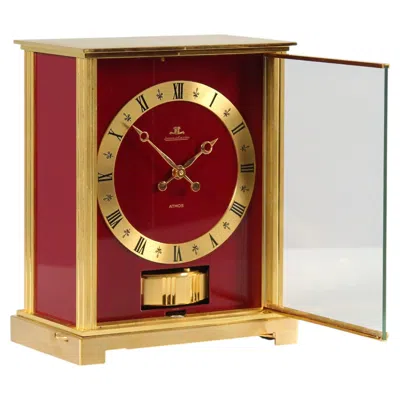 Pre-owned Jaeger-lecoultre Jaeger Lecoultre, Red Atmos Clock With Original Box, Manufactured In 1973
