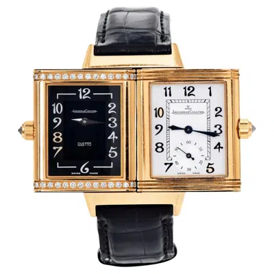 Pre-owned Jaeger-lecoultre Jaeger Lecoultre Reverso Duetto Diamond 18k Rose Gold Watch In Red