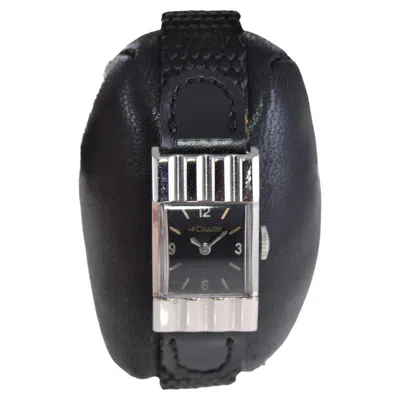Pre-owned Jaeger-lecoultre Lecoultre Ladies Watch With Rare Black Dial, Mid-century Modern 1950s Swiss