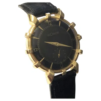 Pre-owned Jaeger-lecoultre Lecoultre Yellow Gold 1950s Bradley Ll "ships Wheel" Wrist Watch