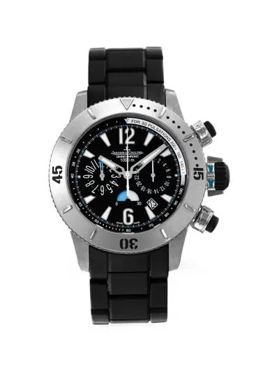 Pre-owned Jaeger-lecoultre Master Compressor Diving Chronograph 44mm Watch In Black