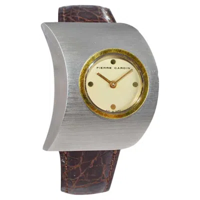 Pre-owned Jaeger-lecoultre Pierre Cardin  Stainless Steel Yellow Gold Moderne Watch