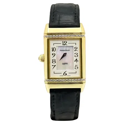 Pre-owned Jaeger-lecoultre Reverso Duetto Classique 256.1.75 Diamond Bezel Mop 18k Gold In Multi
