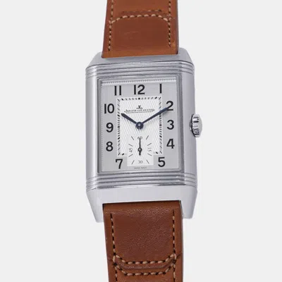 Pre-owned Jaeger-lecoultre Reverso Duoface Q3848423 Silver Stainless Steel Manual Winding Men Wristwatch 47 Mm X 28.3 Mm