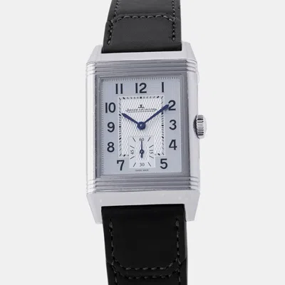 Pre-owned Jaeger-lecoultre Reverso Q3858523 Silver Stainless Steel Manual Winding Men's Watch 45.6x27.4mm