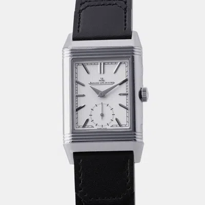 Pre-owned Jaeger-lecoultre Reverso Q3908410 White/blue Stainless Steel Hand Winding Men's Wristwatch 42.9mm X 25.5mm