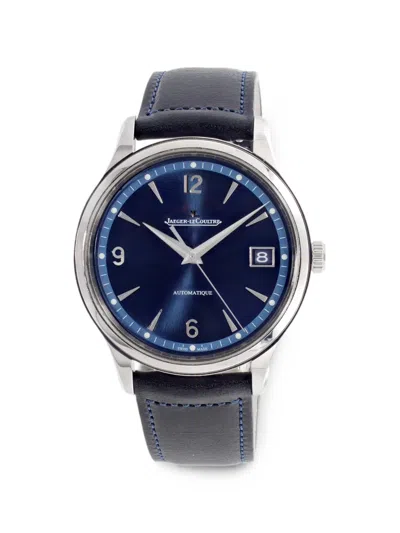 Pre-owned Jaeger-lecoultre Round-face 40mm Watch In Blue