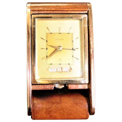 Pre-owned Jaeger-lecoultre Travel Alarm Clock By Jaeger Lecoultre In Orange