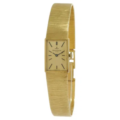 Pre-owned Jaeger-lecoultre Vintage 1970  Club 18kt Gold Rectangular Bracelet Watch In Multiple
