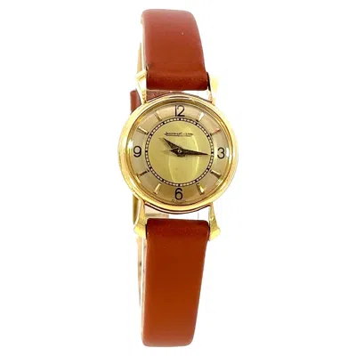 Pre-owned Jaeger-lecoultre Vintage Ladies 18kt Yellow Gold Jaeger Le Coultre Back Winder Wrist Watch Rare