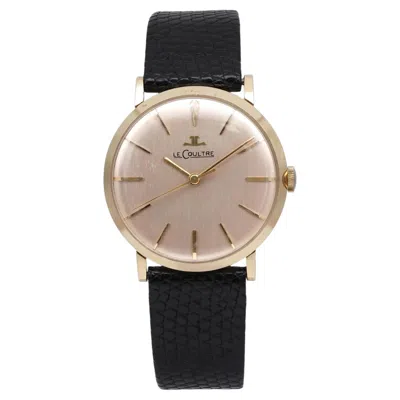 Pre-owned Jaeger-lecoultre Vintage Lecoultre 32mm 14k Yellow Gold Silver Dial Manual Wind Watch 733528