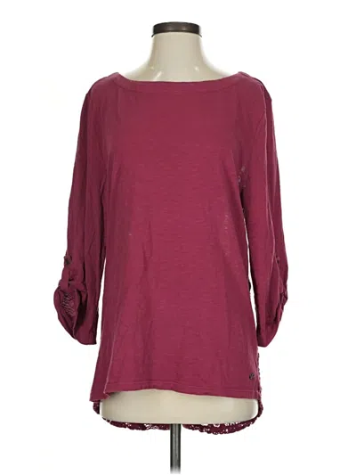 Pre-owned Jag 3/4 Sleeve Top Burgundy Boatneck Tops
