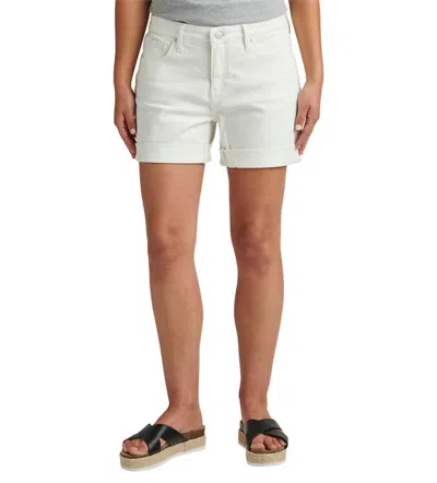 Jag Alex Boyfriend Mid Rise Short In White