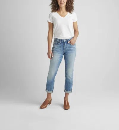 Jag Carter Girlfriend Jeans In Mid Wash In Multi