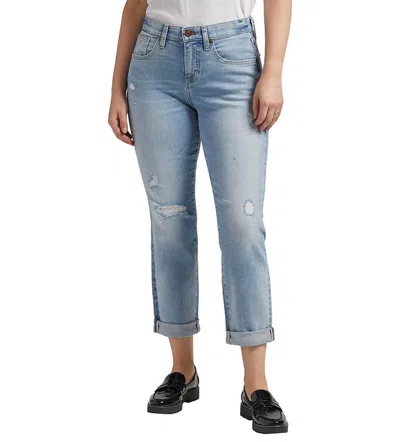 Jag Plus Size Carter Mid Rise Girlfriend Jeans In Blue