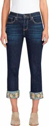 Jag Carter Mid Rise Girlfriend Jeans In Fountain Blue In Blue
